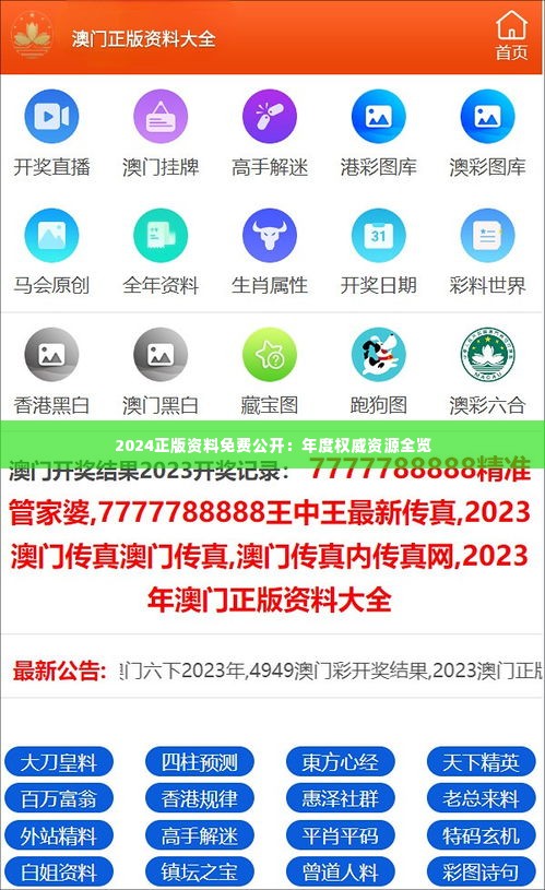 2024正版資料免費(fèi)公開，獲取優(yōu)質(zhì)資源的全新途徑，優(yōu)質(zhì)資源獲取新途徑，2024正版資料免費(fèi)公開